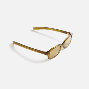 Flatlist Hanky Sunglasses - Crystal Olive / Smoked Olive Lens