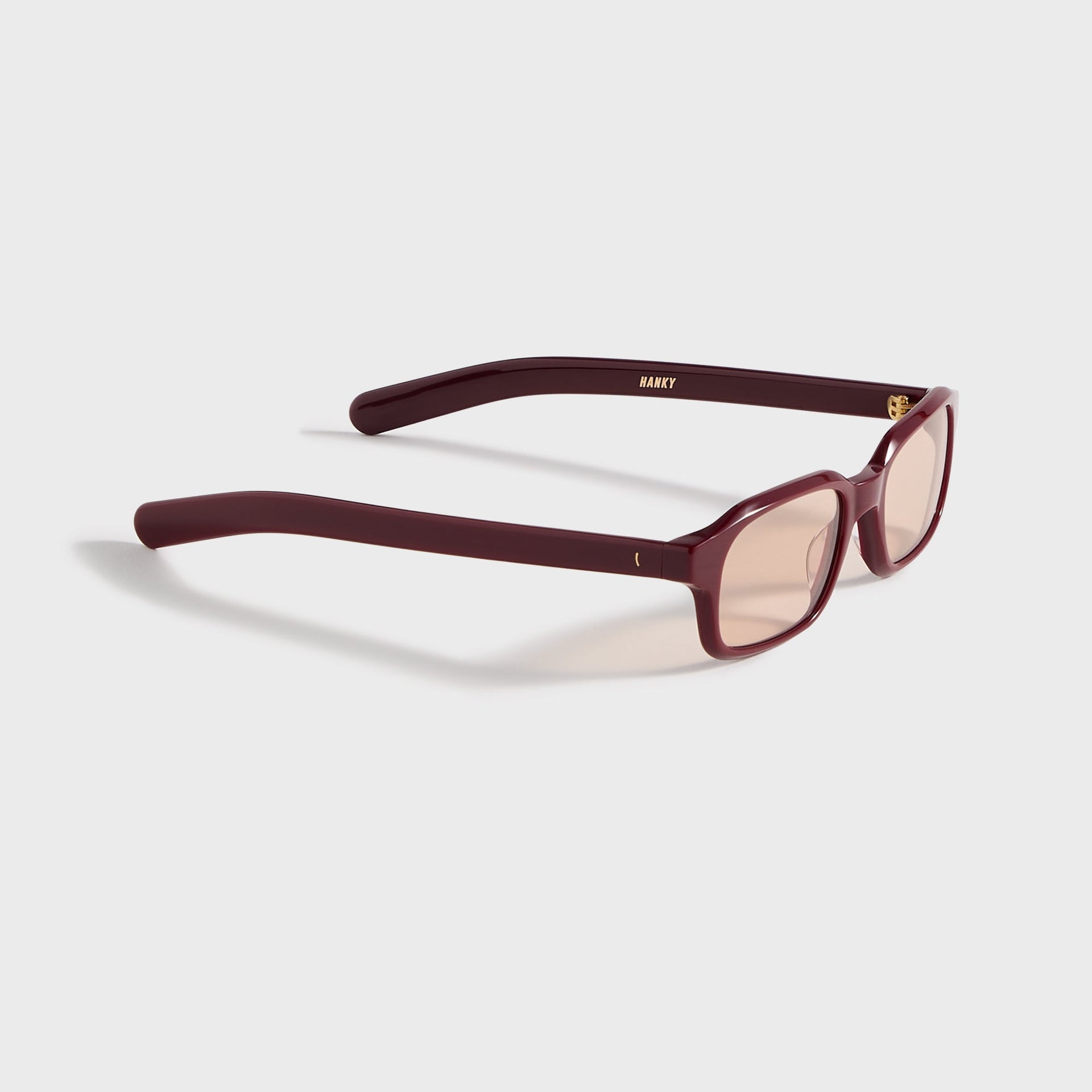 Flatlist Hanky Sunglasses - Solid Bordeaux / Peach Lens
