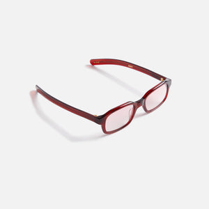 Flatlist Hanky Sunglasses - Maroon Crystal / Pink Gradient Lens