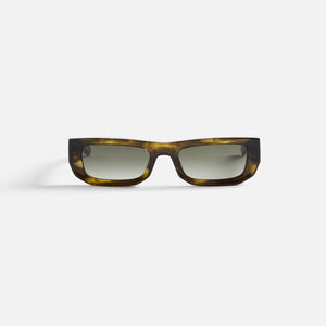 Flatlist Bricktop Sunglasses - Olive Horn / Olive Gradient Lens
