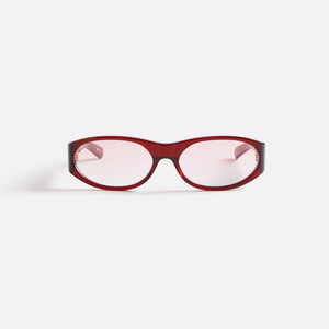 Flatlist Eddie Kyu Sunglasses - Maroon Crystal / Pink Gradient Lens