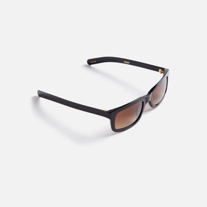 Flatlist Palmer Sunglasses - Solid Black / Brown Gradient Lens