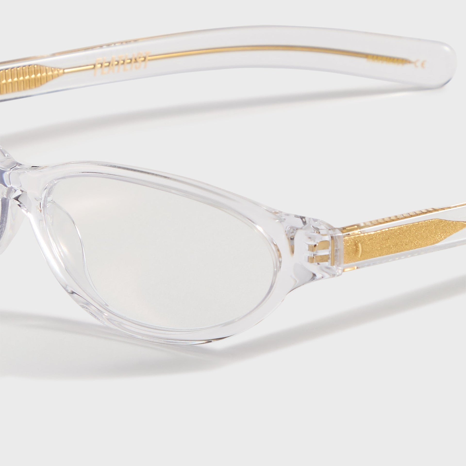 Flatlist Olympia Sunglasses - Clear Crystal / Clear Blue Light