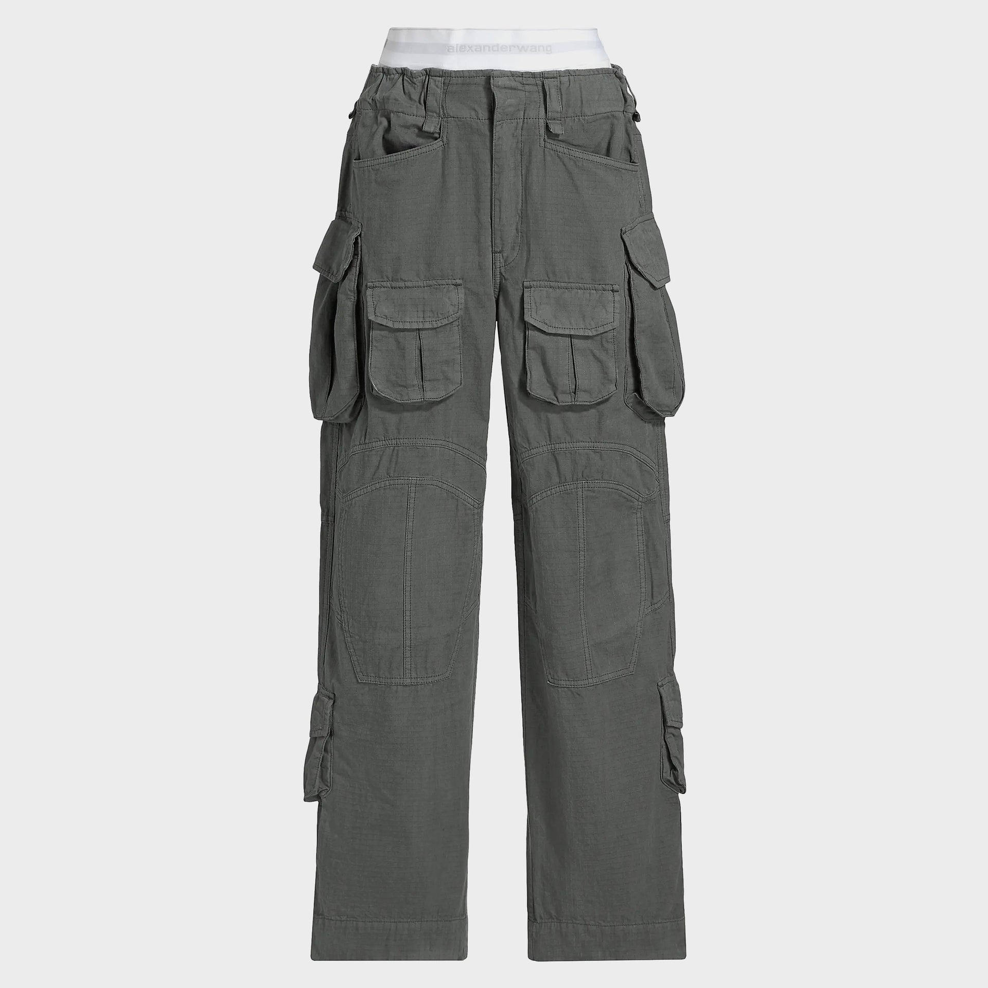 T by Alexander Wang Pre-Styled Cargo Pant With Logo Elastic - Balsam
