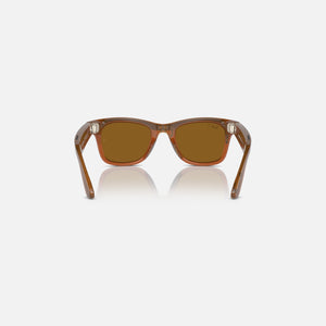 Ray Ban Meta Wayfarer - Shiny Caramel / Brown