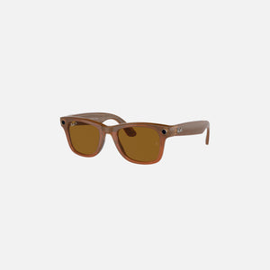 Ray Ban Meta Wayfarer - Shiny Caramel / Brown