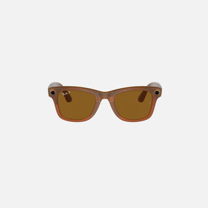 Ray Ban Meta Wayfarer - Shiny Caramel / Brown