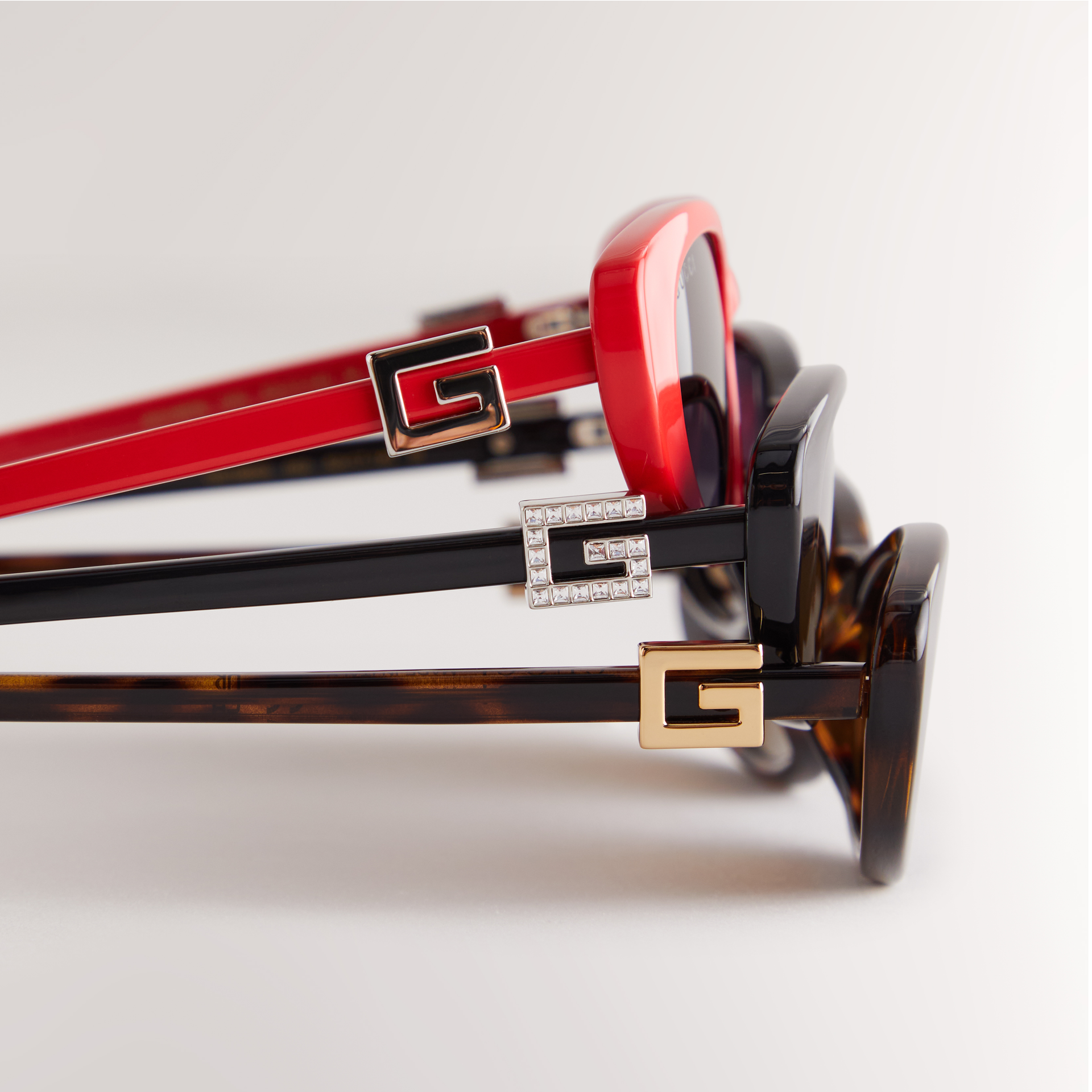 Gucci Oval Injection Frame - Brown