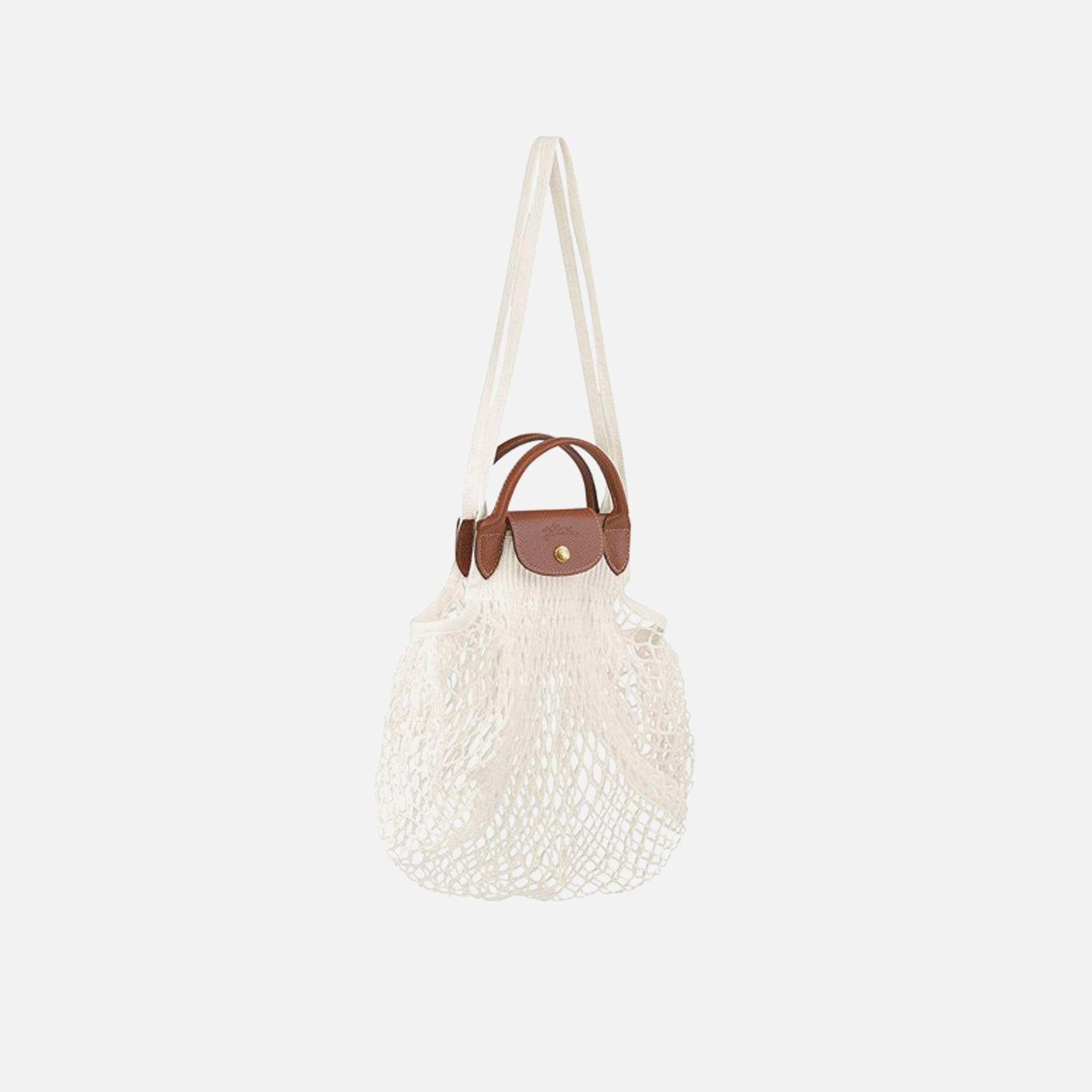 Longchamp Le Pliage Filet Knit Bag - Ecru