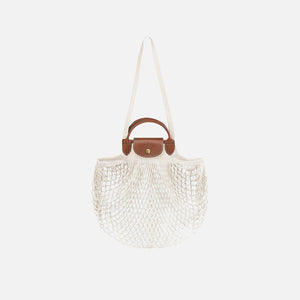 Longchamp Le Pliage Filet Knit Bag - Ecru