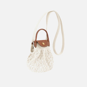 Longchamp Le Pliage Filet XS Knit Bag - Ecru
