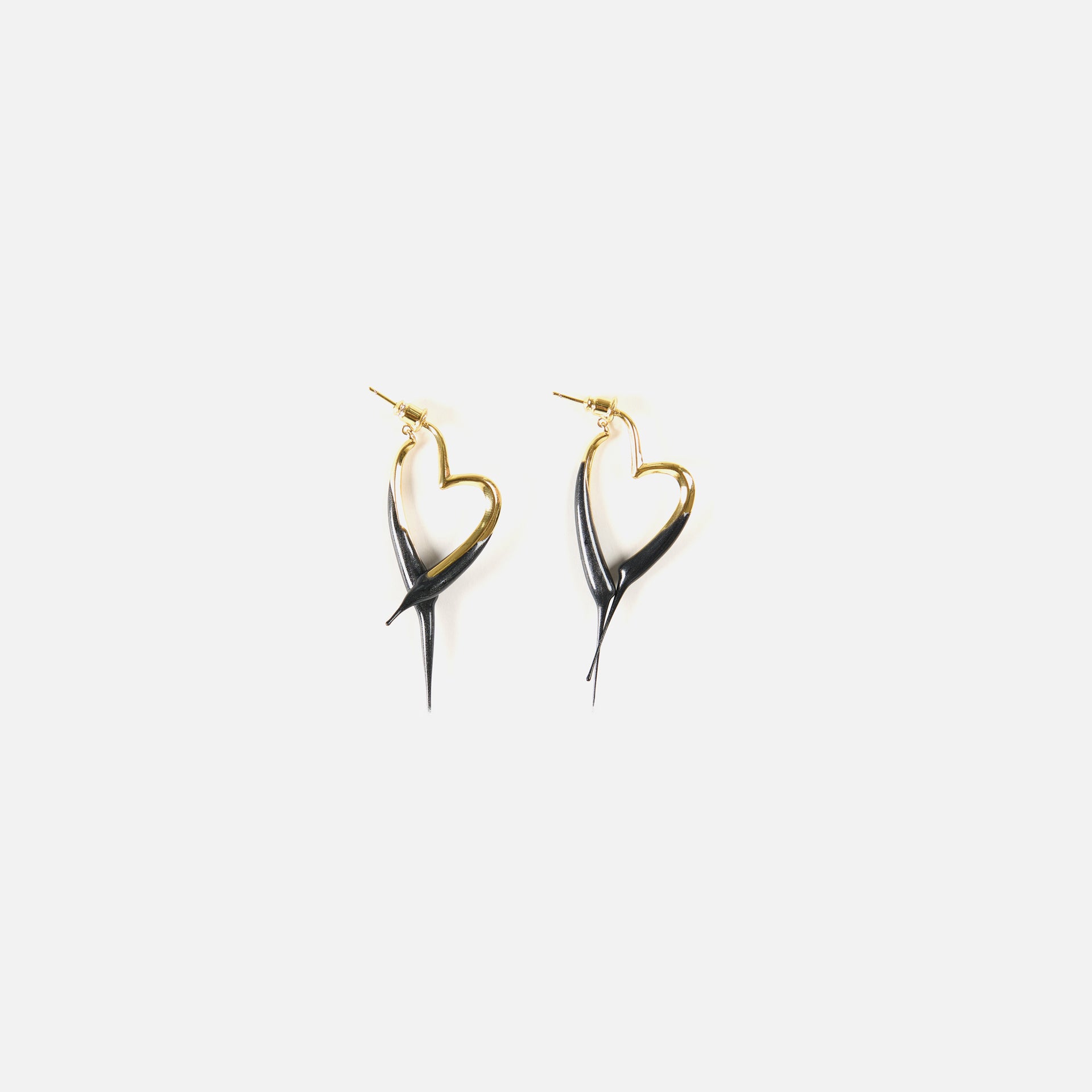 Ottolinger Heart Earring - Gold / Black