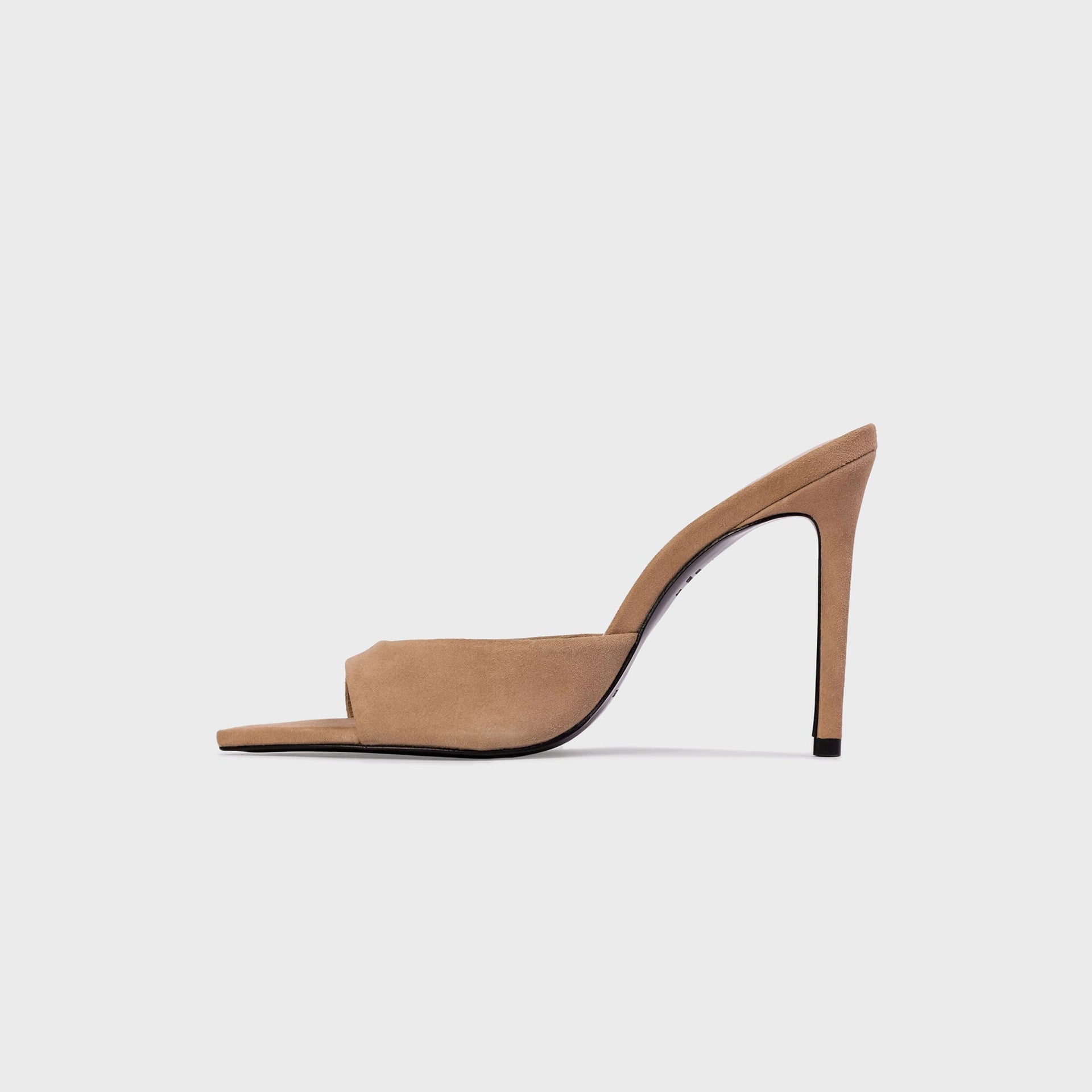 Black Suede Studio Brea - Nude Ostrich Leather