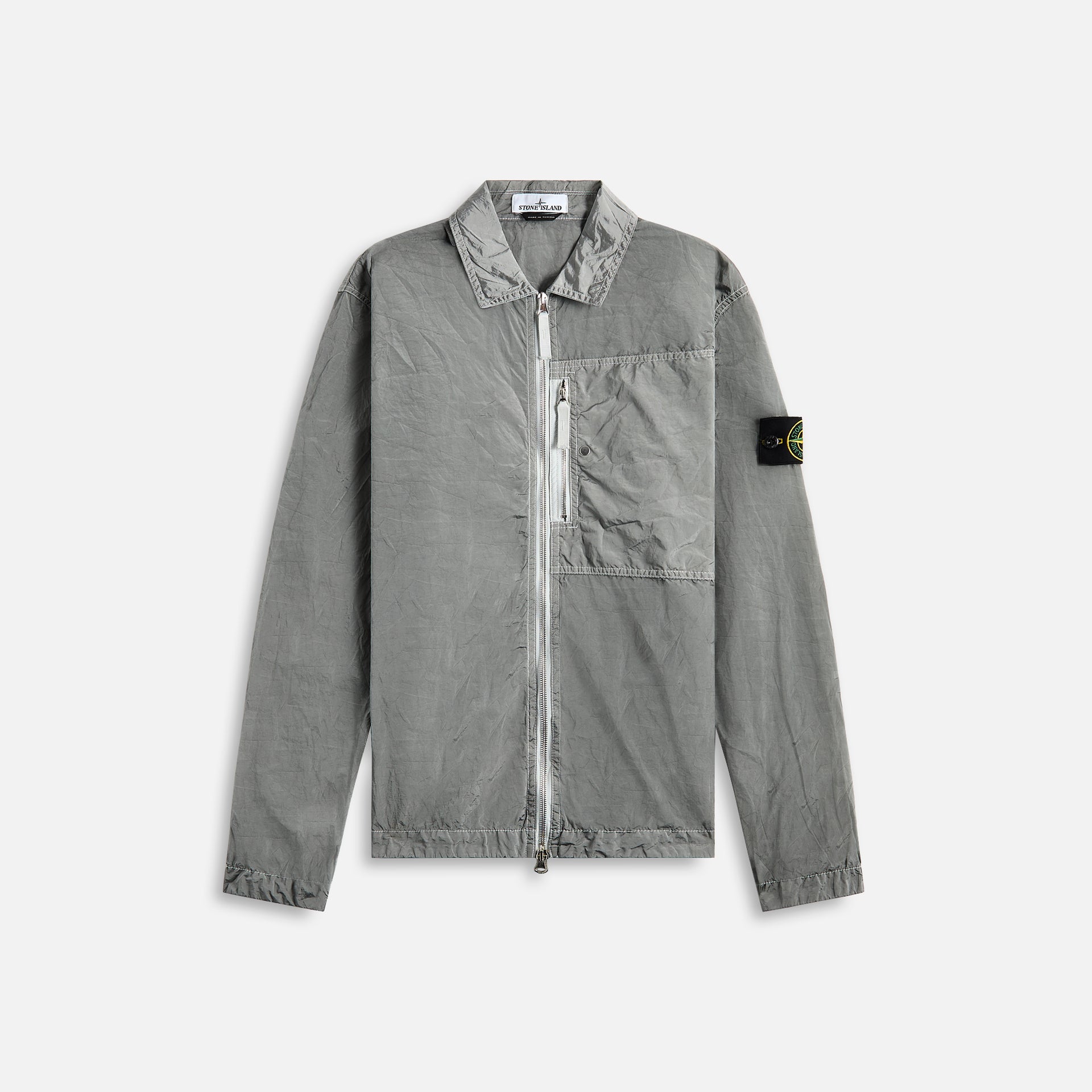 Stone Island Nylon Metal Garment Dyed Shirt - Pearl Grey