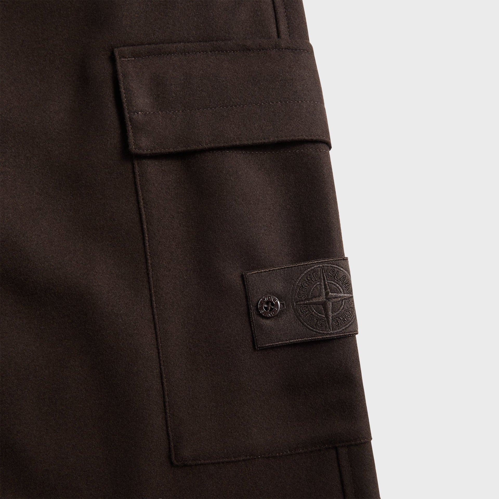 Stone Island Flannel Trousers - Dark Brown