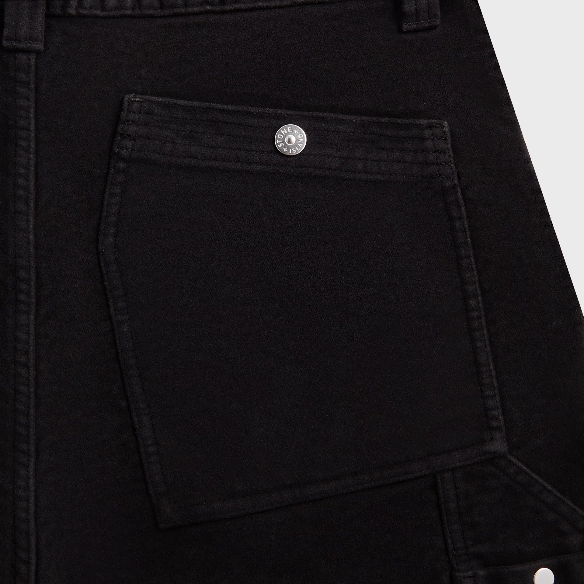 Stone Island Cotton Moleskin Trousers - Black