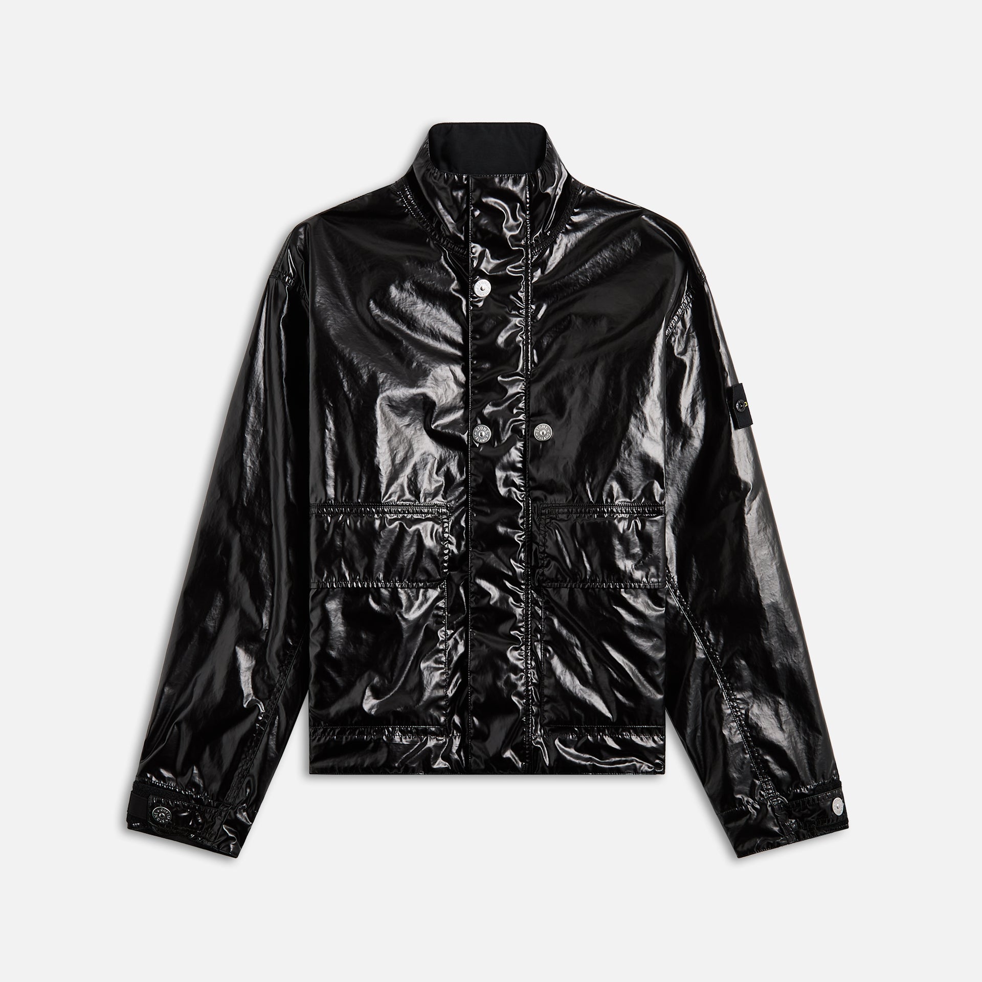 Stone Island Mussola Gommata-Tc Garment Dyed Jacket - Black