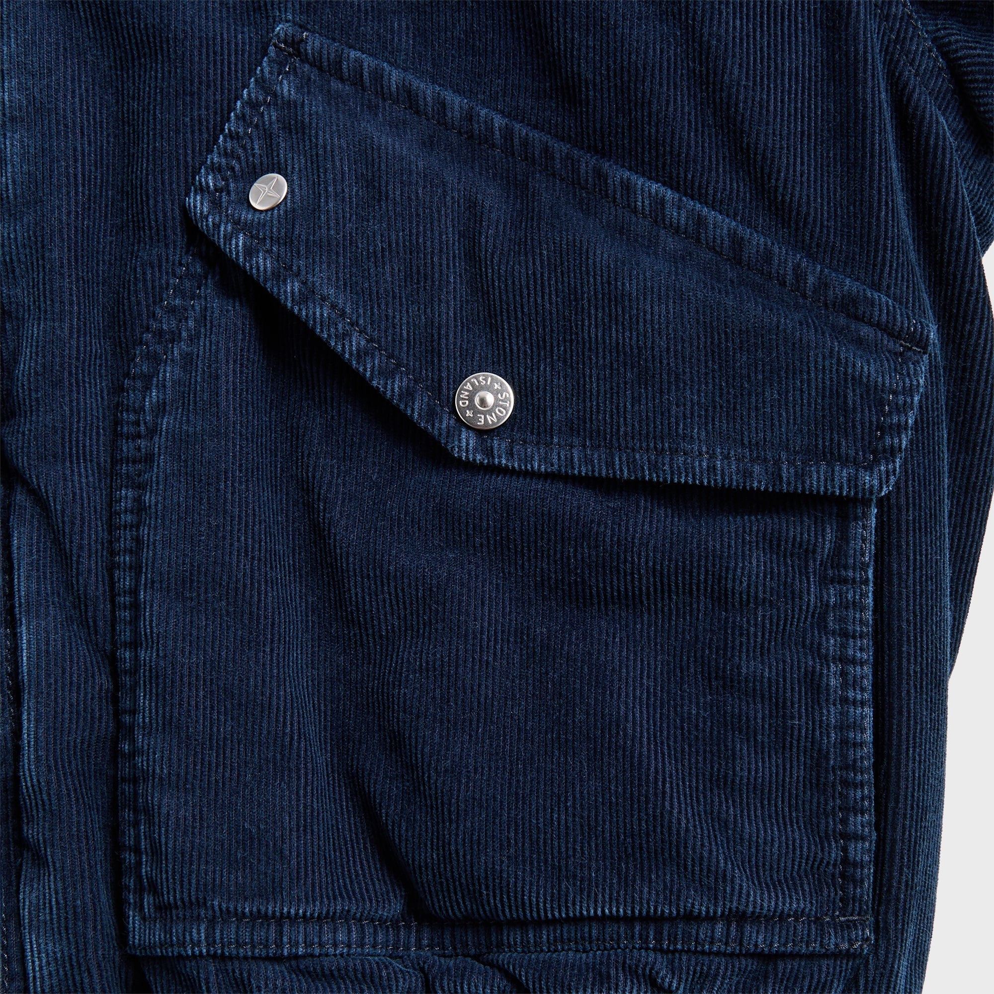 Stone Island Denim Research Corduroy Bomber Jacket - Indigo – Kith