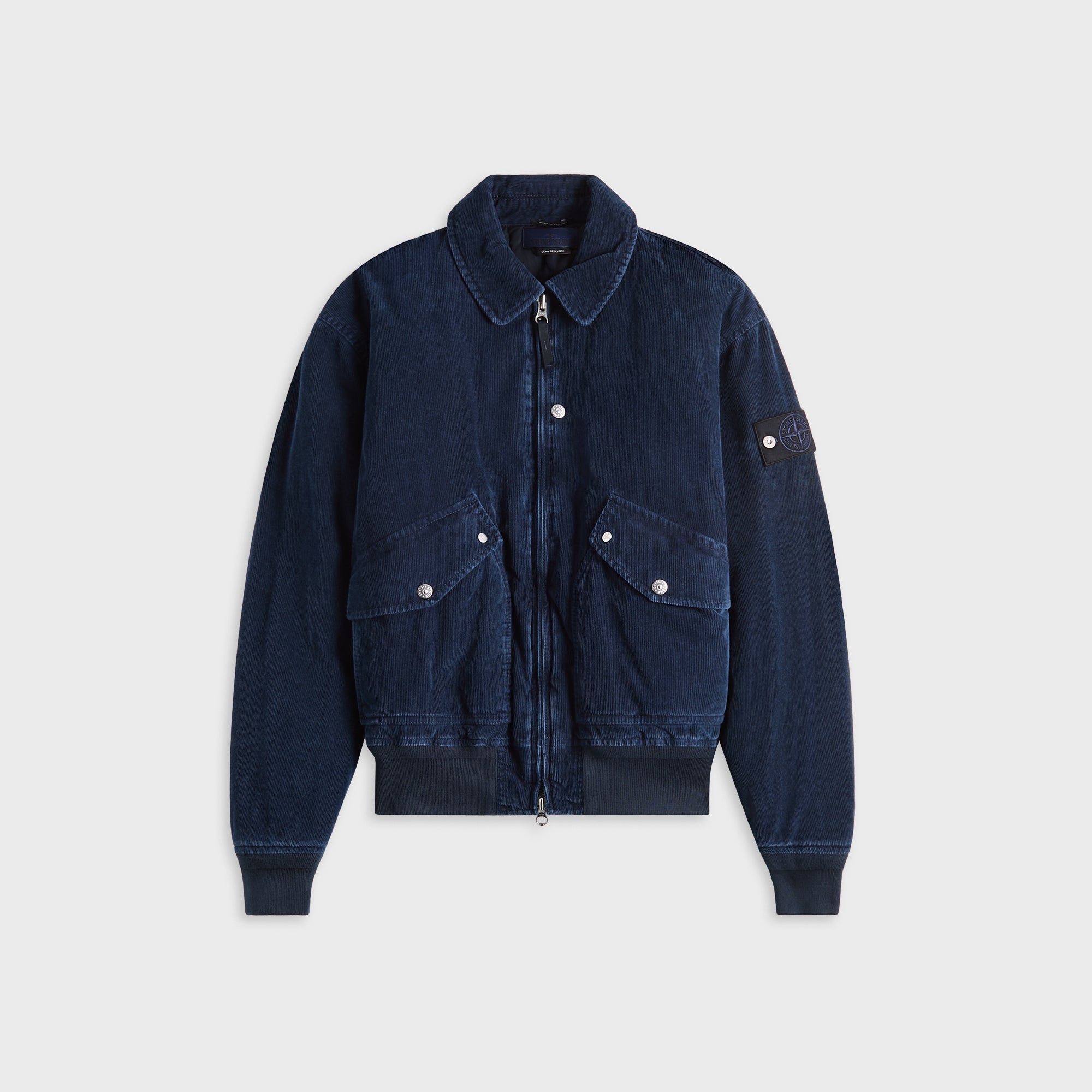 Stone Island Denim Research Corduroy Bomber Jacket - Indigo – Kith