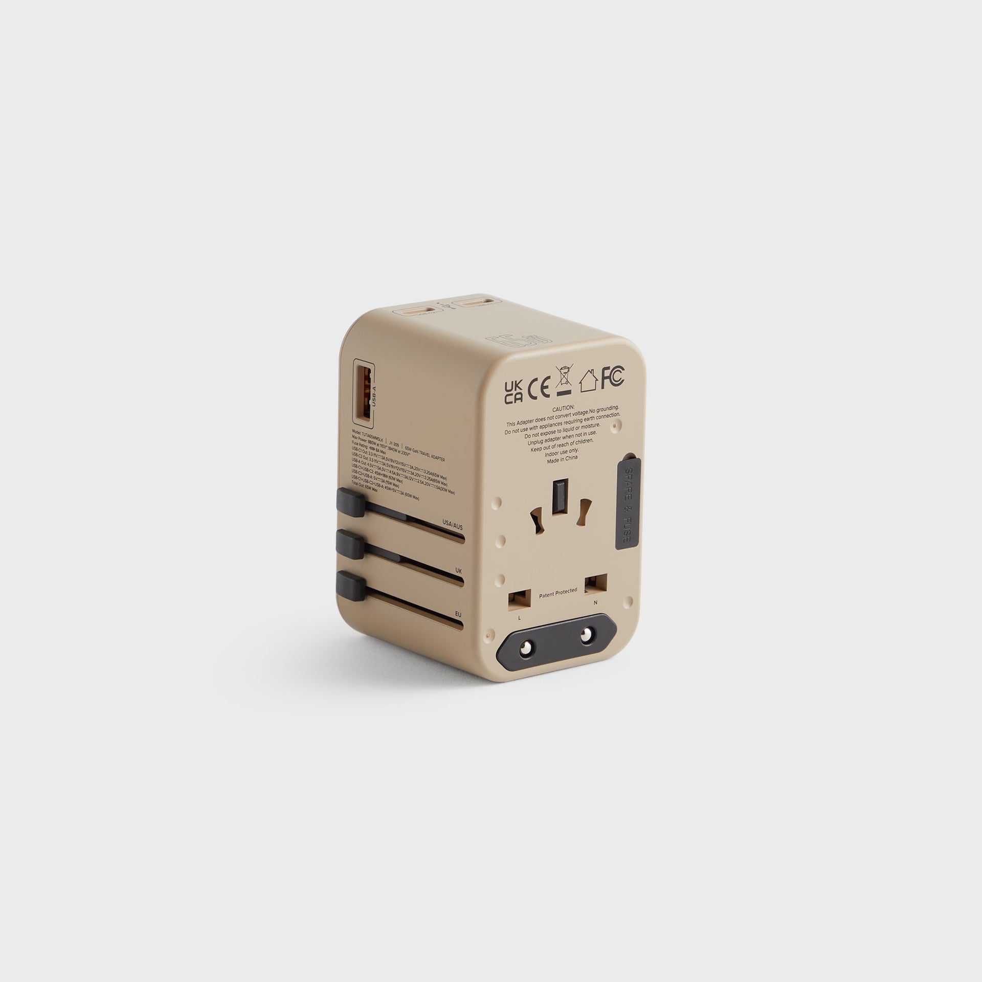 Kith for TUMI 65W Universal Power Adapter - Quicksand - PH