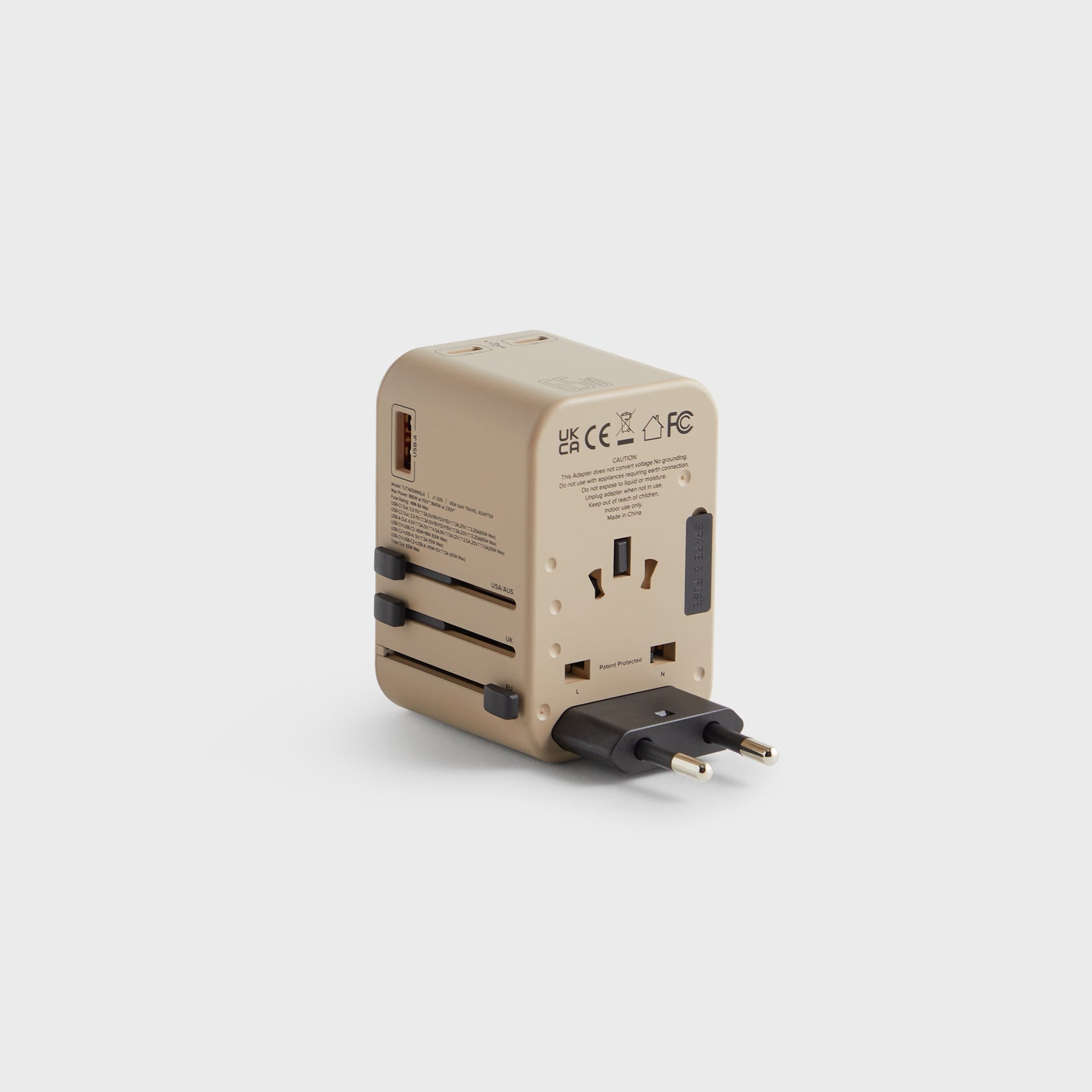 Kith for TUMI 65W Universal Power Adapter - Quicksand - PH