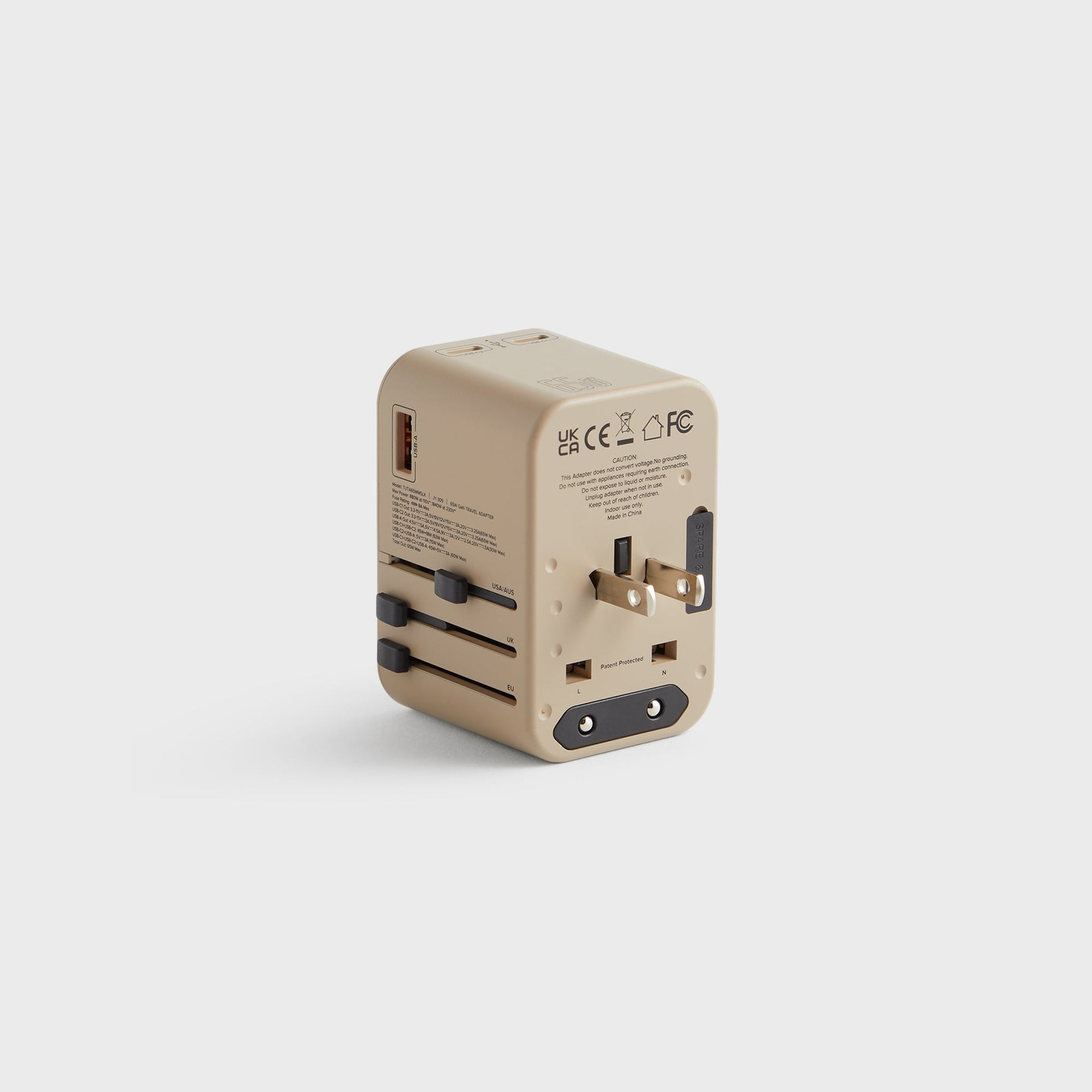 Kith for TUMI 65W Universal Power Adapter - Quicksand - PH