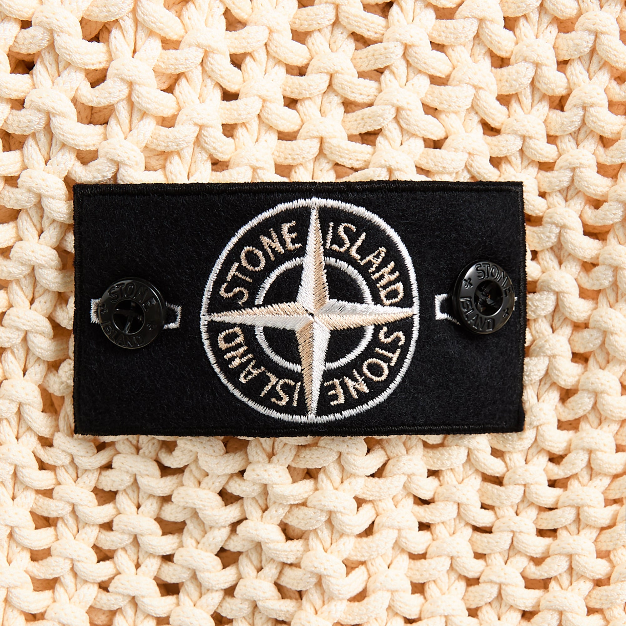 Stone Island Chain Stitch UV Reactive Sweater Cherry - Beige Stone Island Chain Stitch UV Reactive Sweater Cherry - Beige