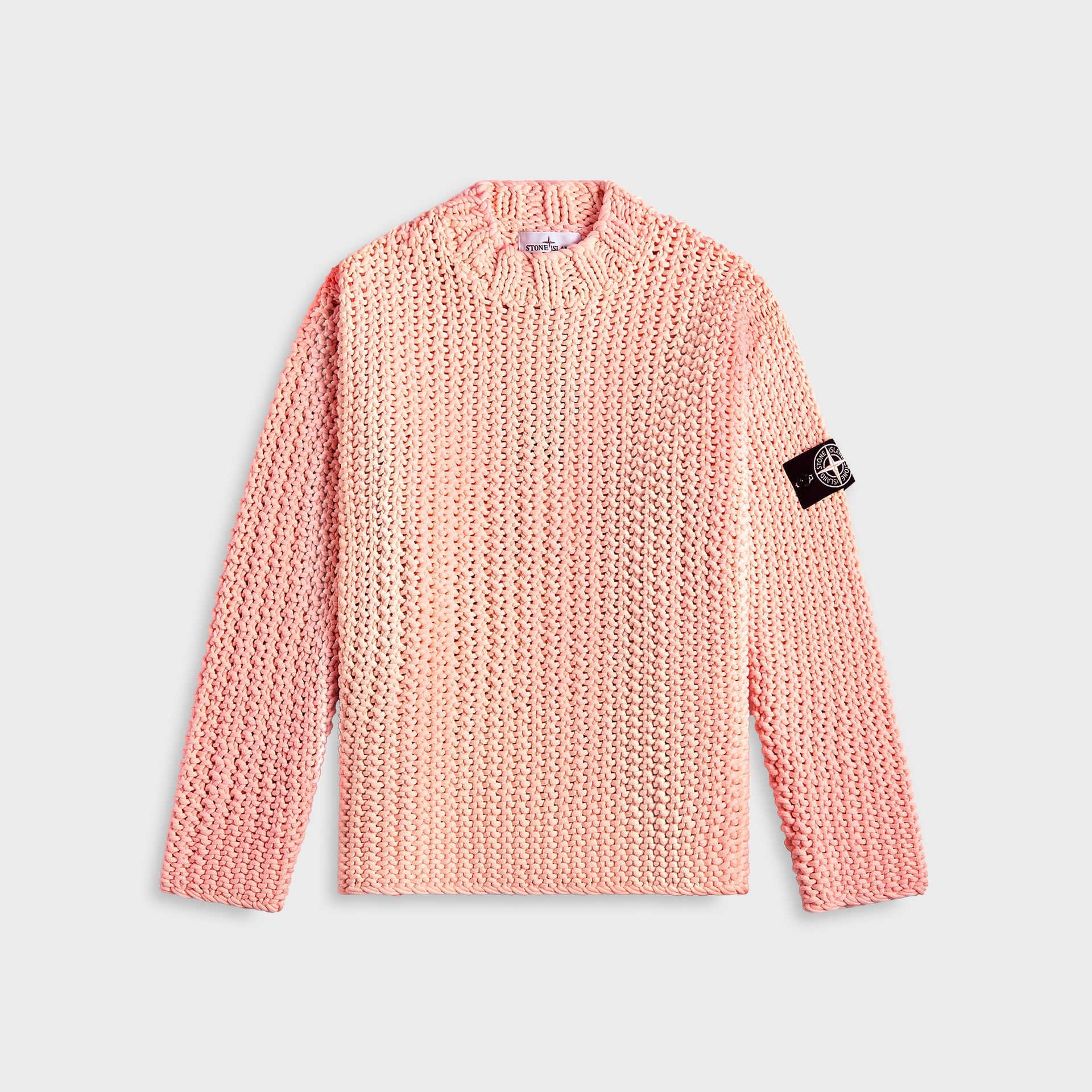 Stone Island Chain Stitch UV Reactive Sweater Cherry - Beige