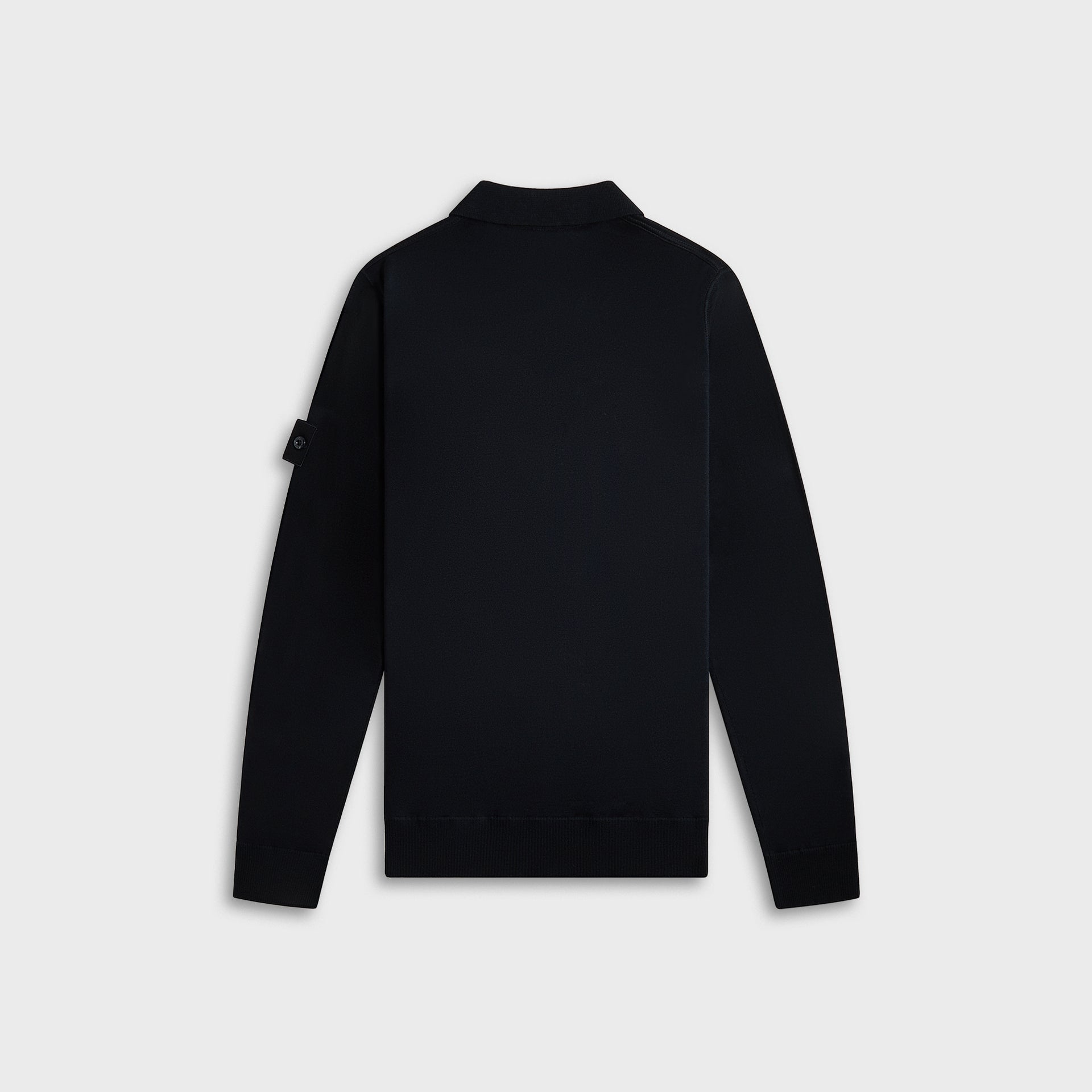 Stone Island Ghost Piece Pure Wool Knit Polo - Navy Blue