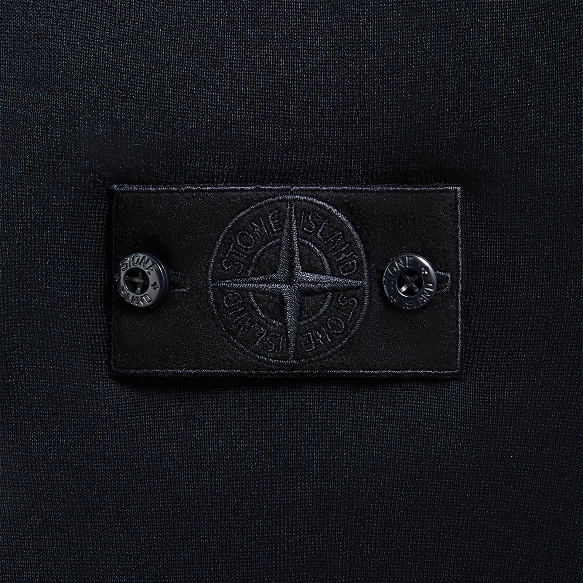 Stone Island Ghost Piece Pure Wool Knit Polo - Navy Blue