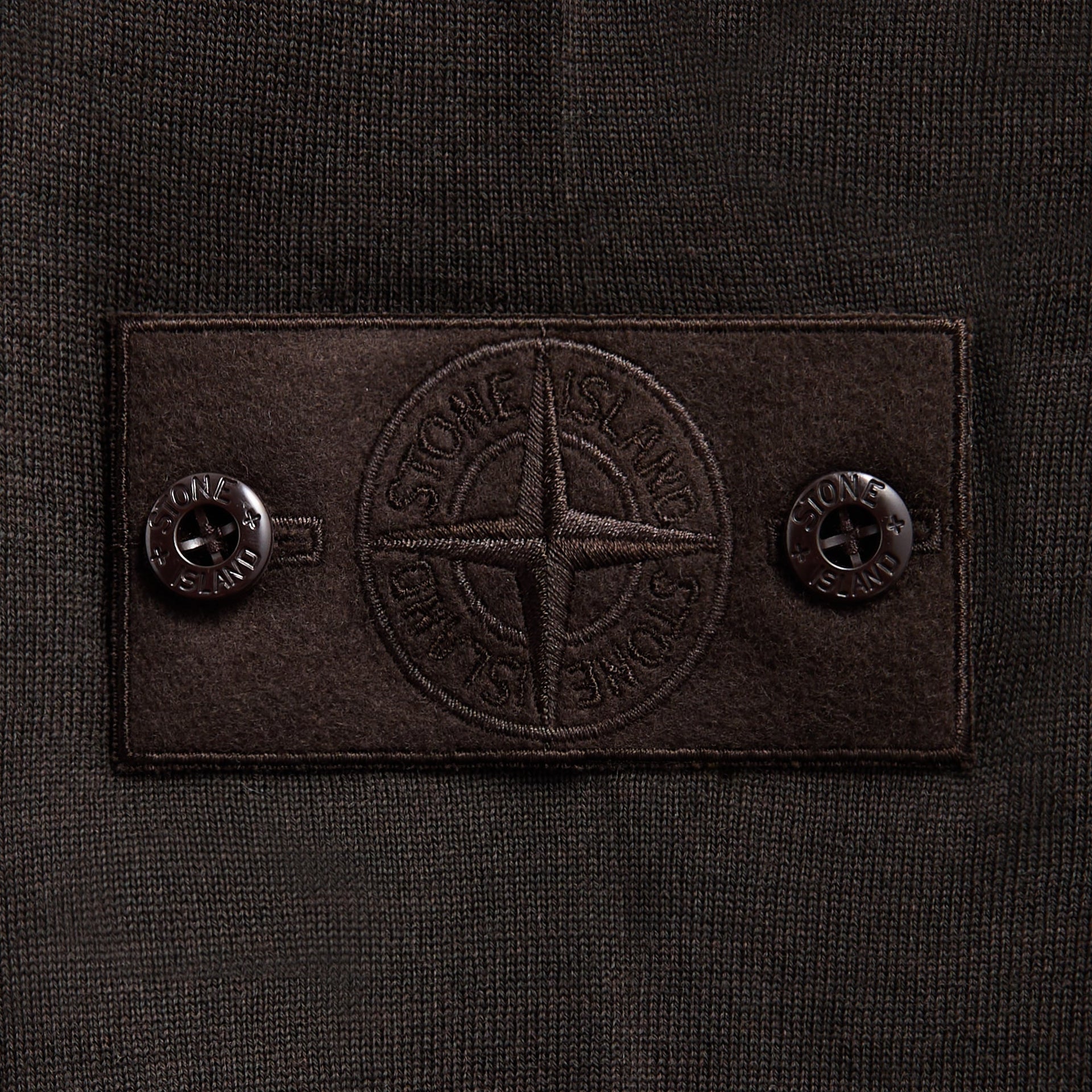 Stone Island Long Sleeve Polo - Dark Brown