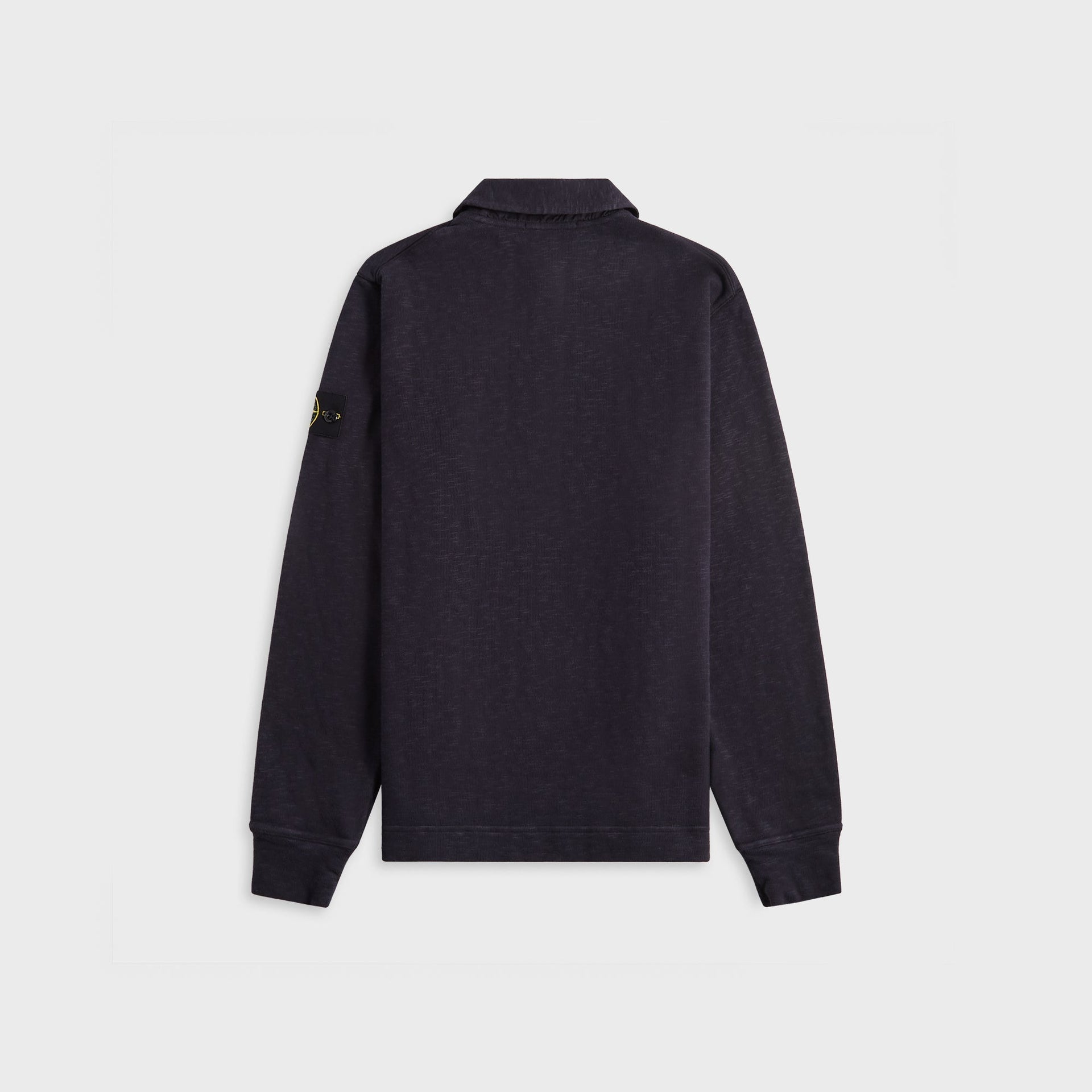 Stone Island Brushed Heavy Cotton Long Sleeve Polo - Ink