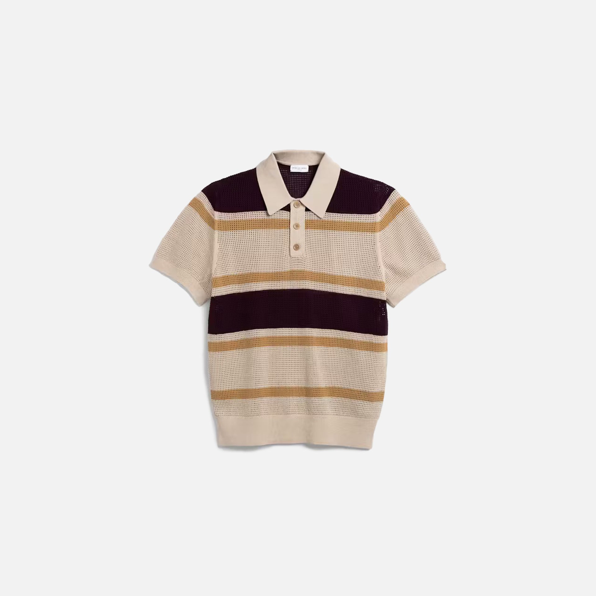 Dries Van Noten Mindo Stripe Condivo polo - Beige / Brown Stripe