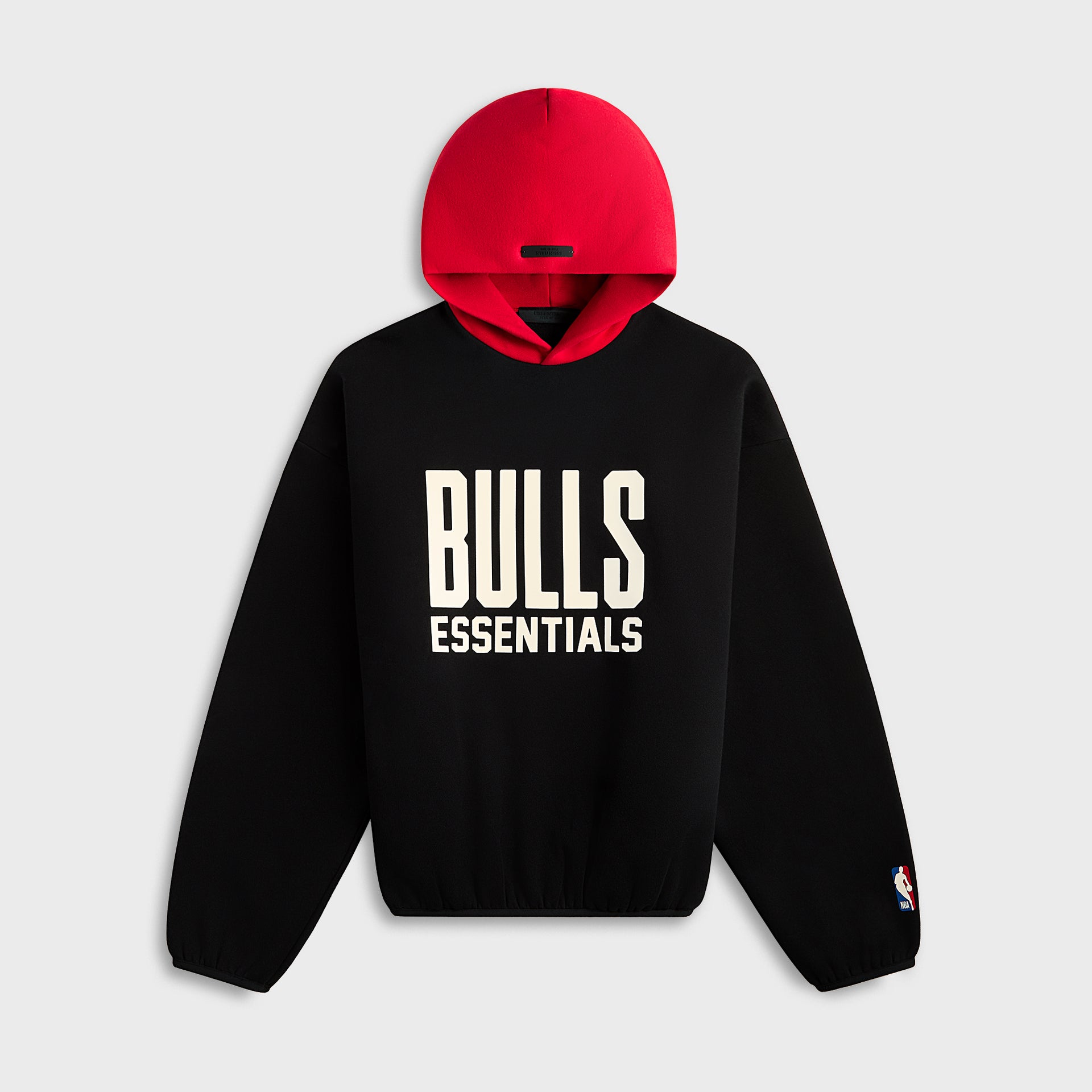 Essentials Bulls Core Fleece Pull Over Hoodie - Black / Red