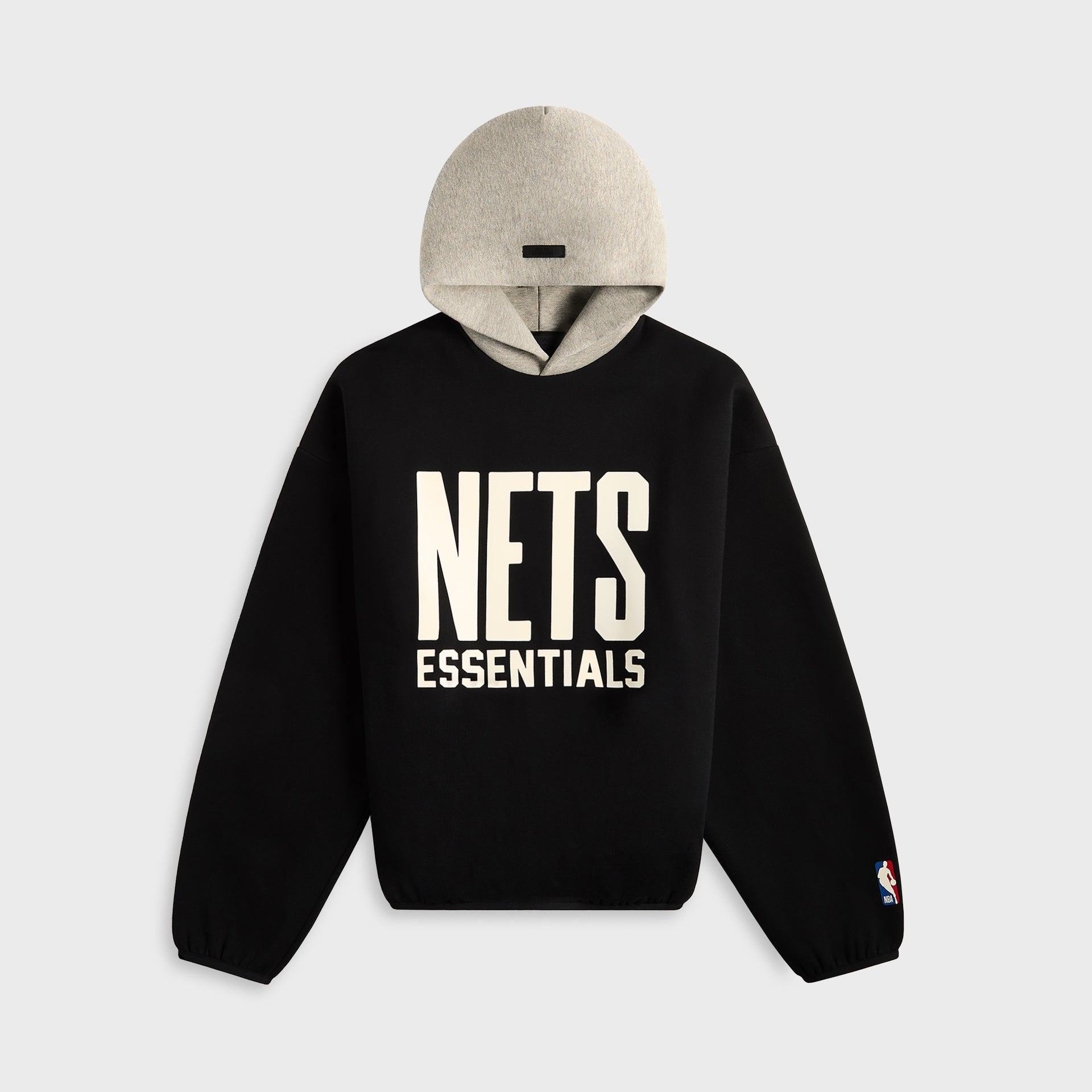 Essentials Nets Core Fleece Pull Over Hoodie - Black / Warm Heather