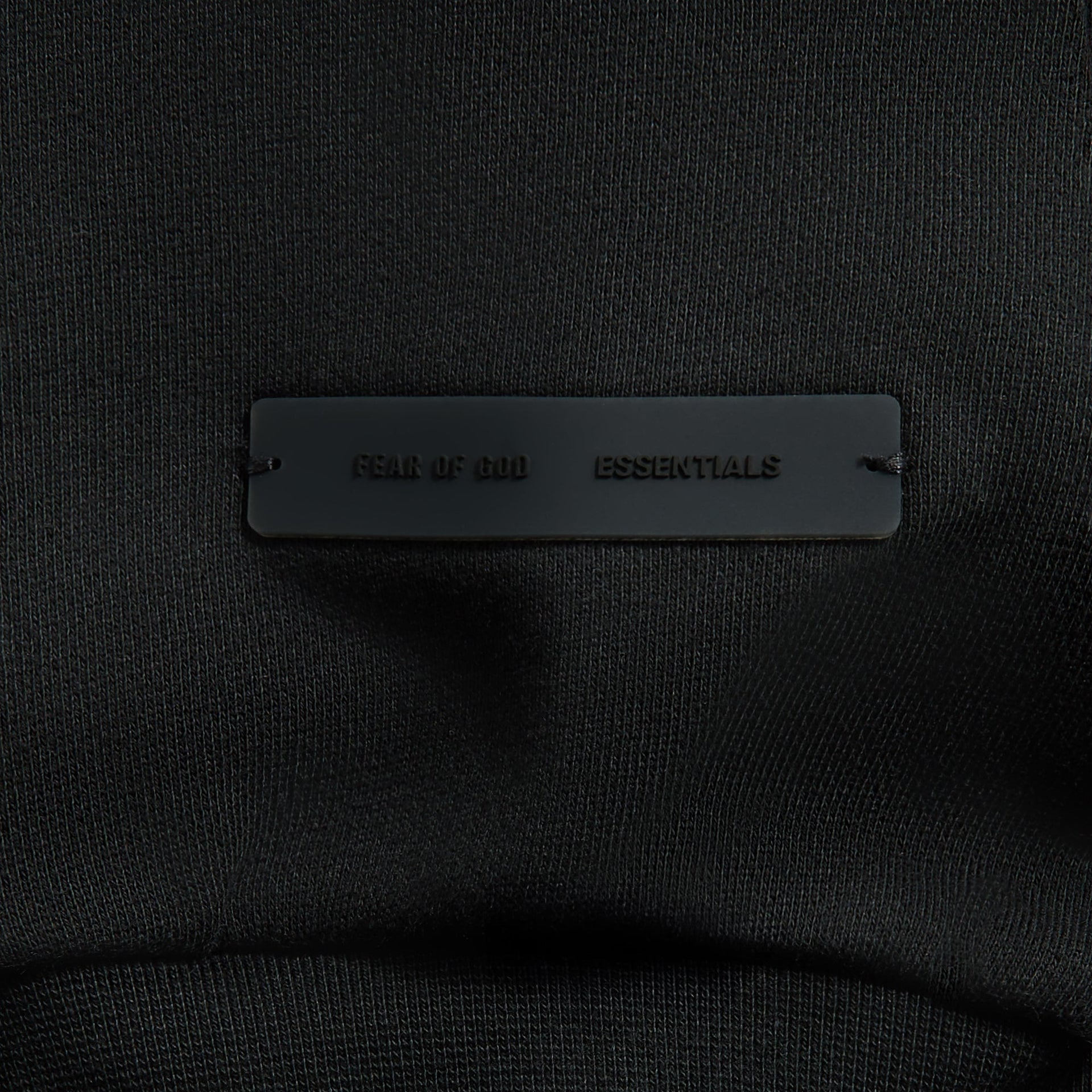 Essentials Classic Fit Fleece Hoodie in Jet Black