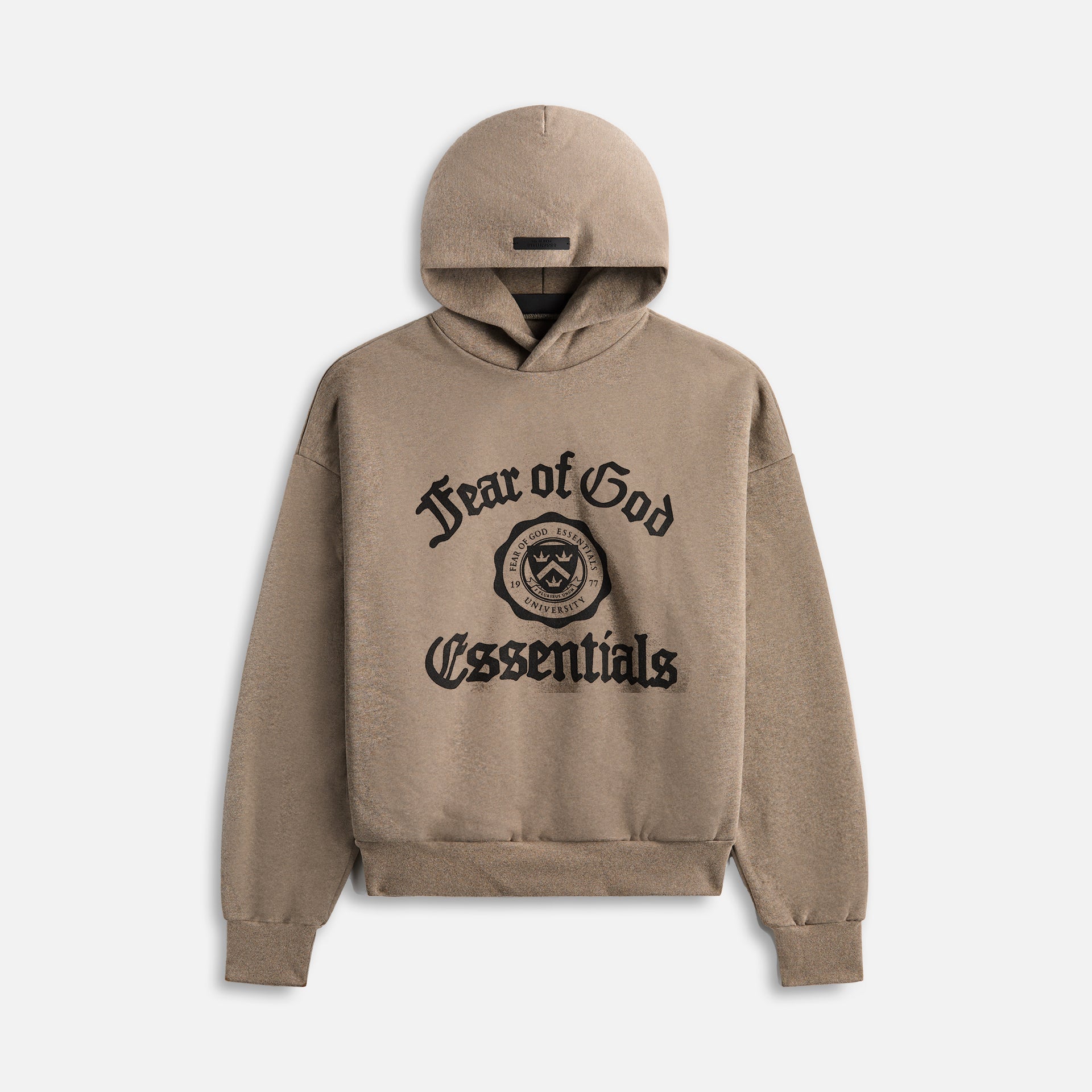 Essentials Heavy Fleece Vintage Shrunken Hoodie - Heather Gray