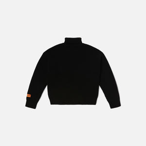 Heron Preston Crop Long Sleeve Rollneck Sweater - Black