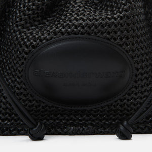 Alexander Wang Ryan Small Raffia basket Bag - Black