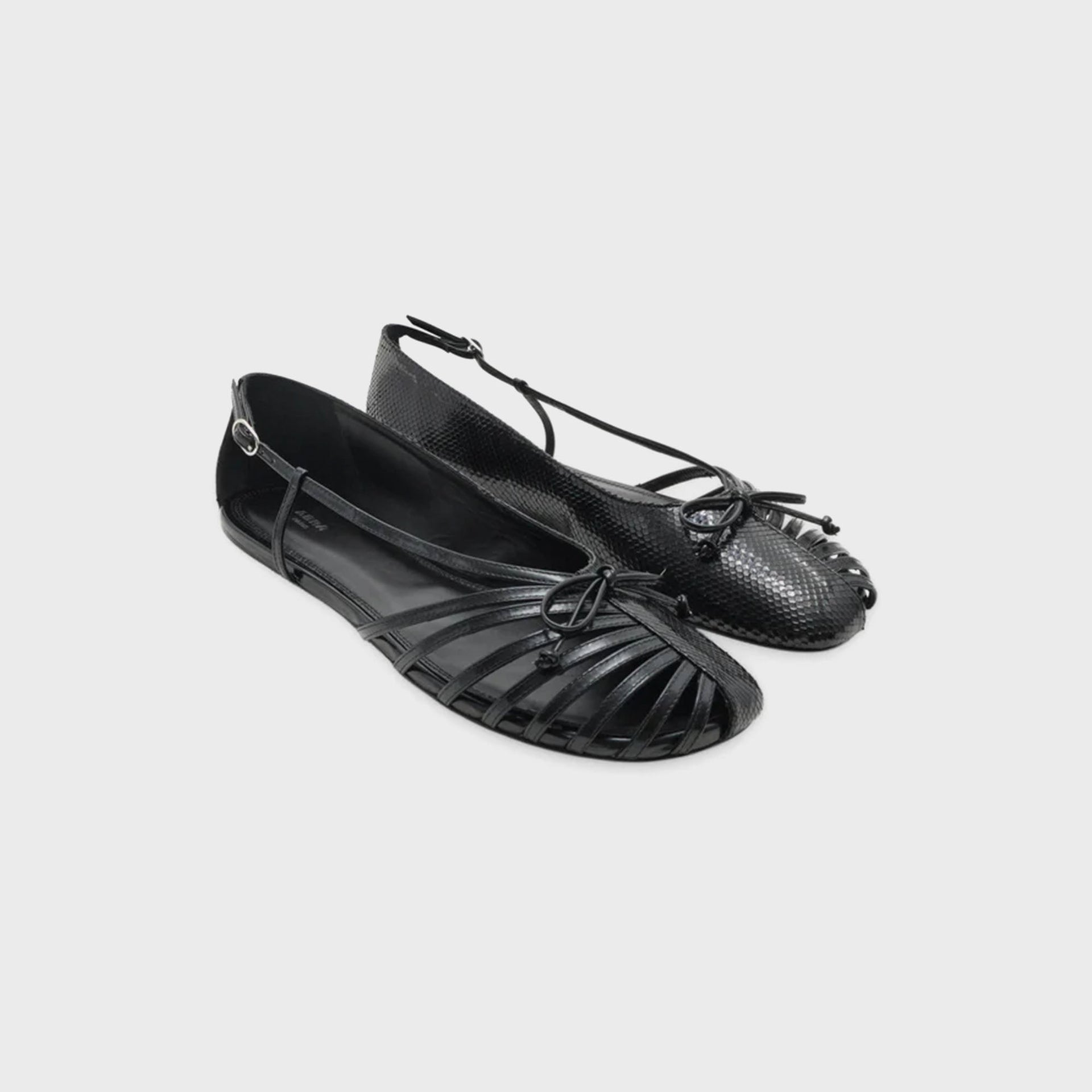 Abra Double Shoe Ballerina Flat - Black