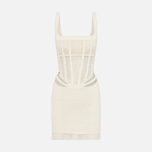 Dion Lee Crochet Suspend Corset Mini Dress - Ecru