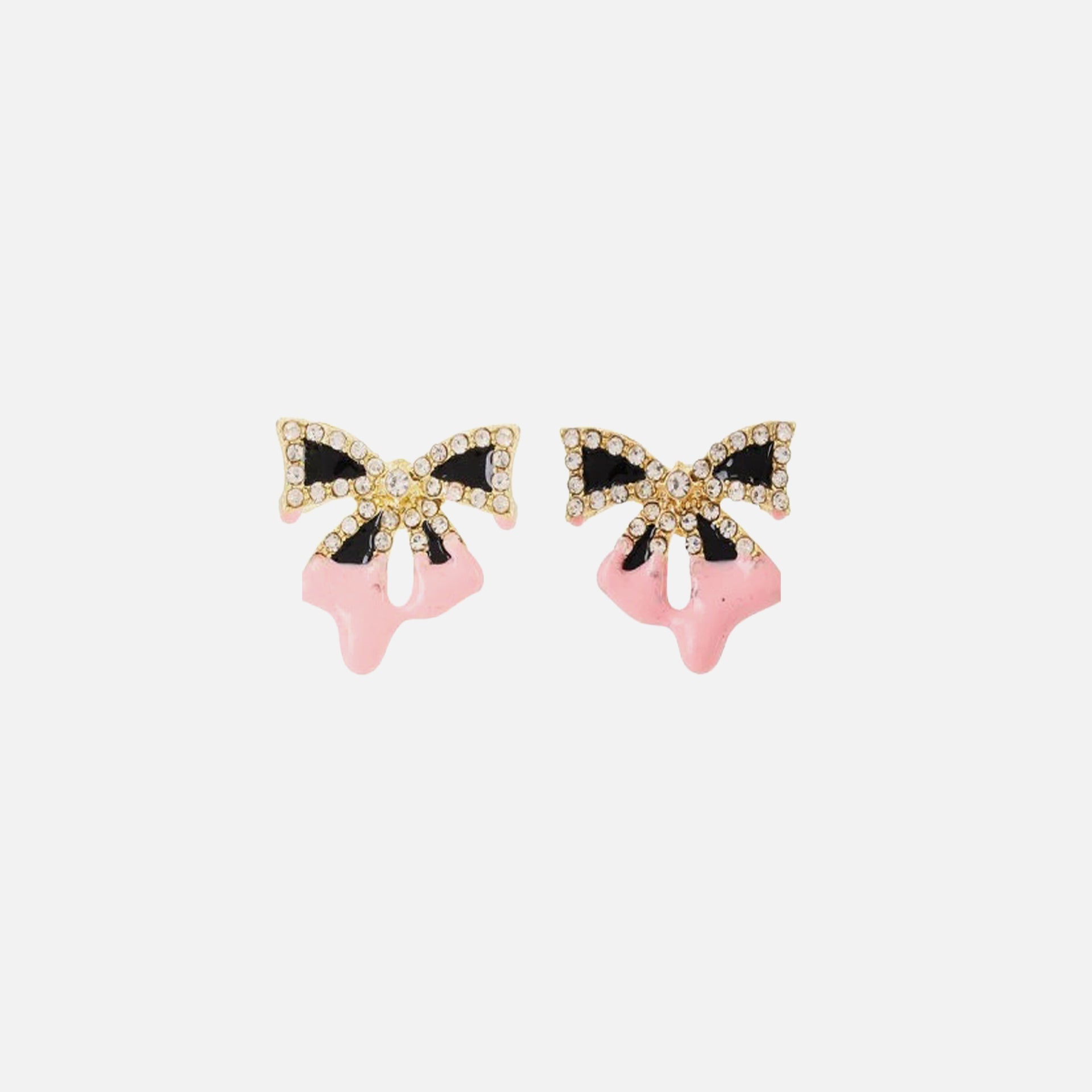 Ottolinger Bow Earring - Gold / Pink