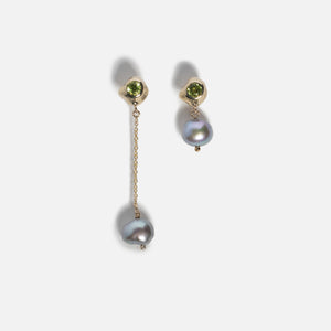 Faris Kira Drop Earrings - Gold / Peridot