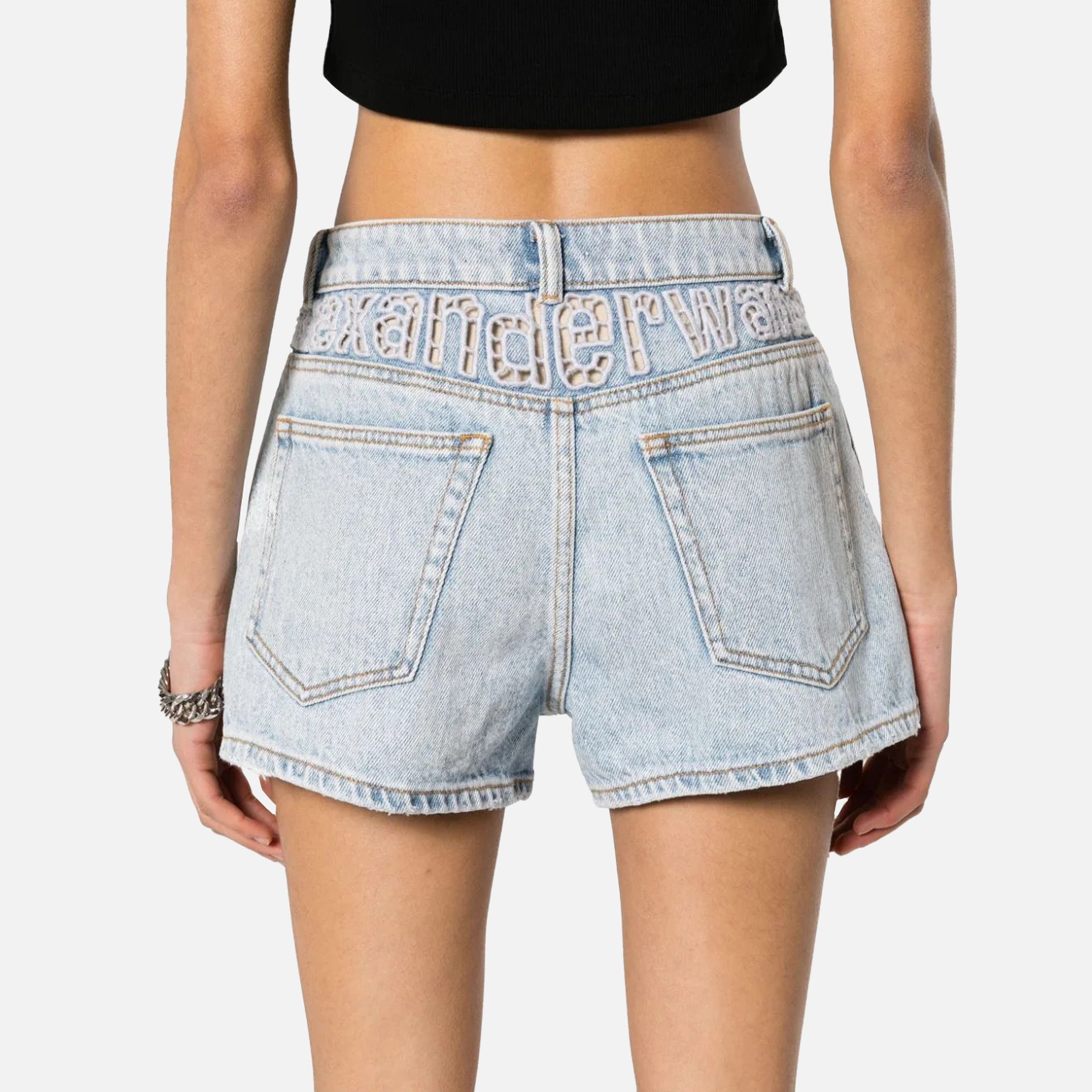 T by Alexander Wang Shorty High Rise Short - Bleach