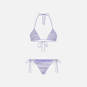 The Attico Glossy Lycra Bikini - Lavender