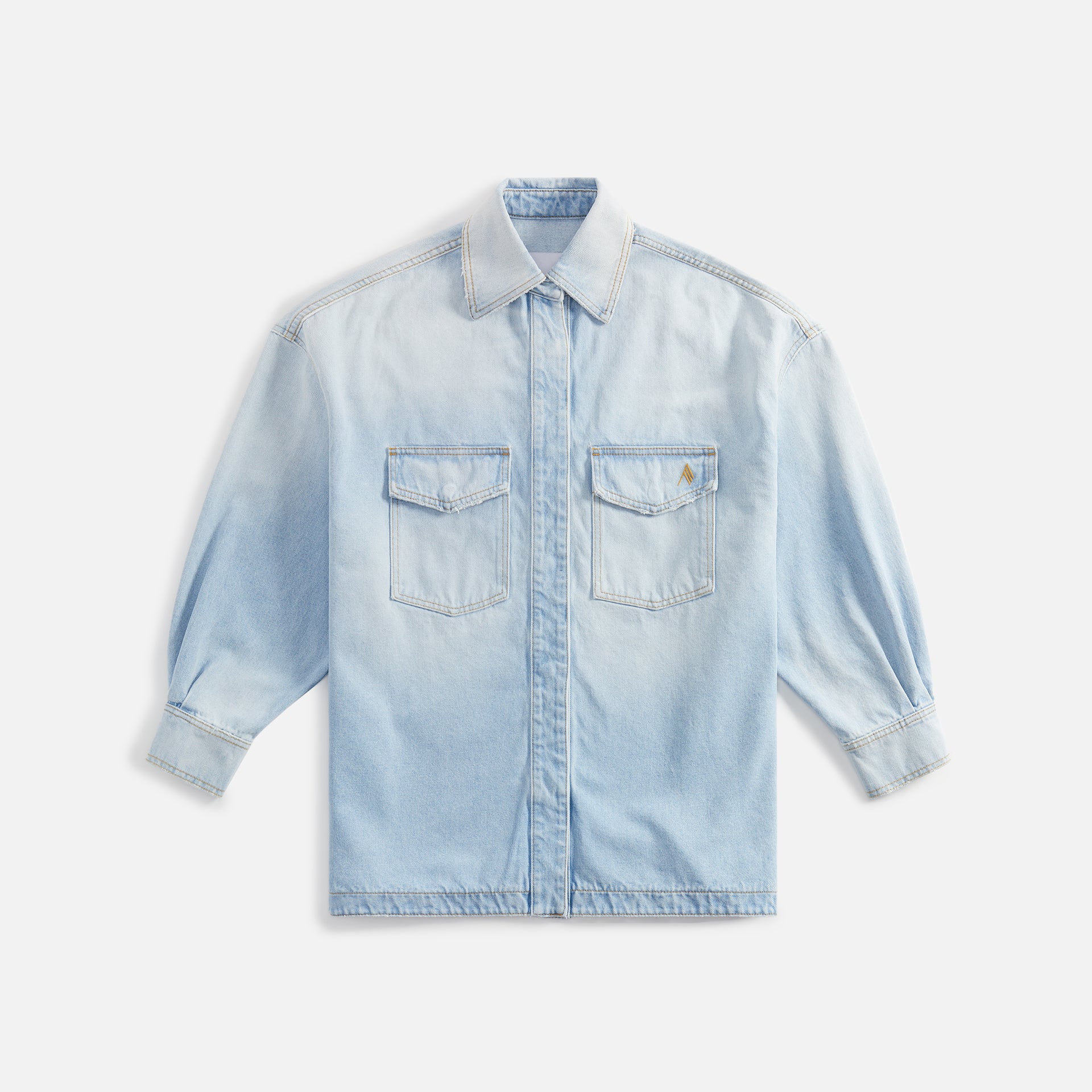 The Attico Short Coat - Sky Blue