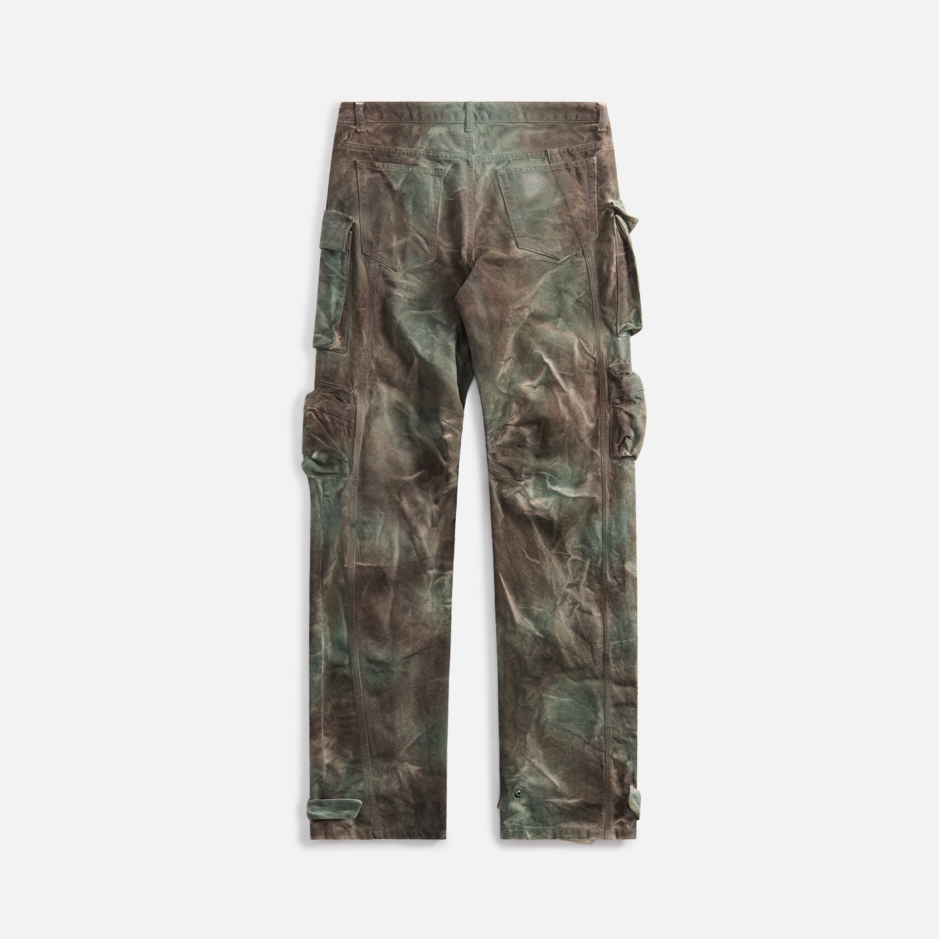 The Attico Fern Long Pants - Stained Green Camouflage