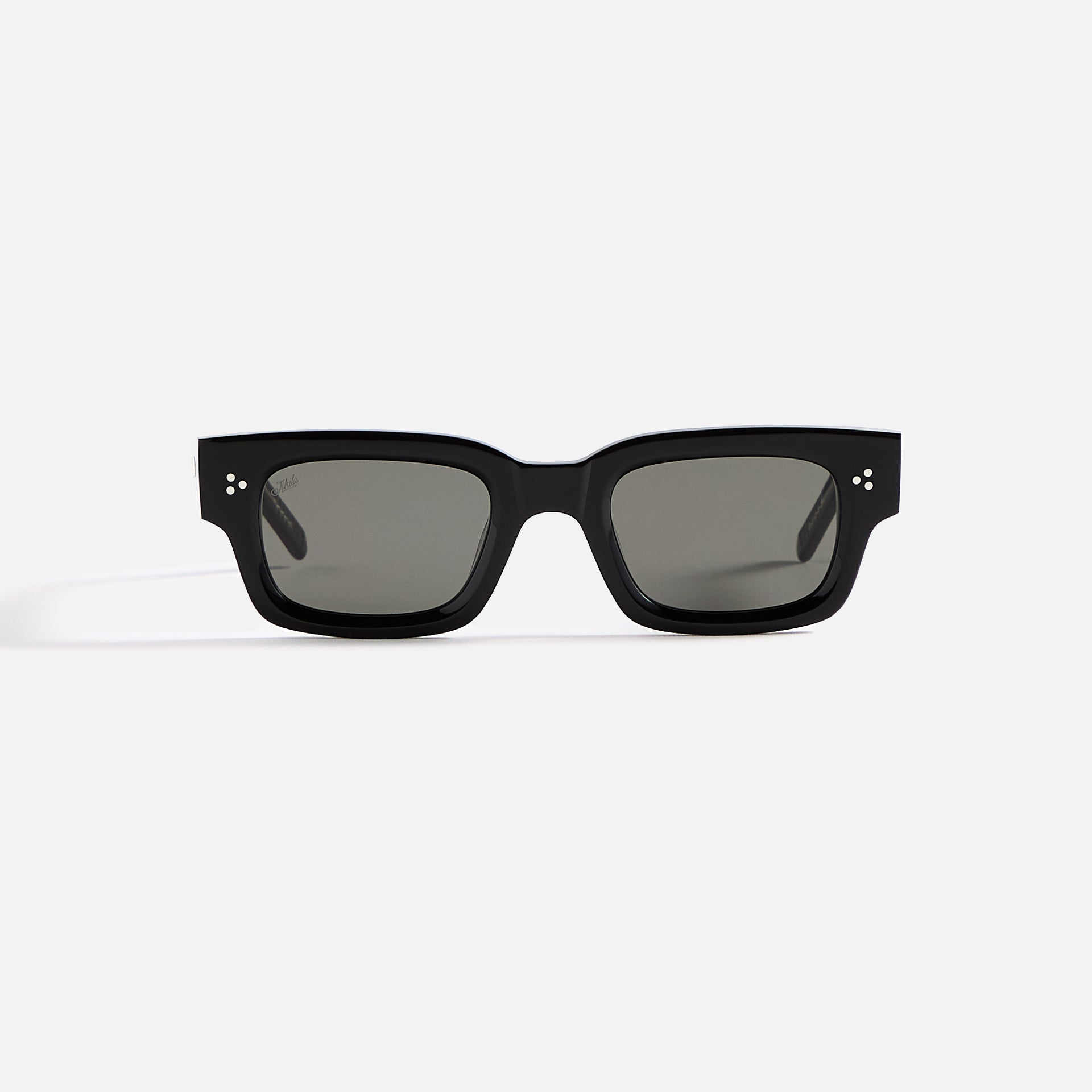 Akila Syndicate leather Sunglasses - Black / Black