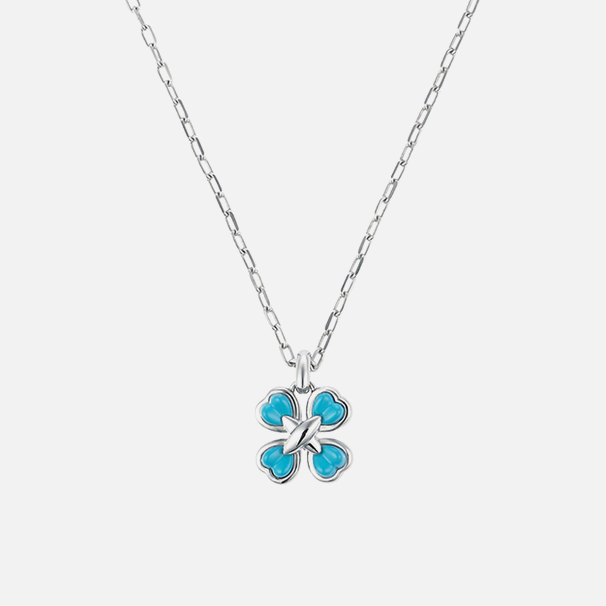 【SSIL】Clover Pendant SSIL Clover Necklace - Blue – Kith