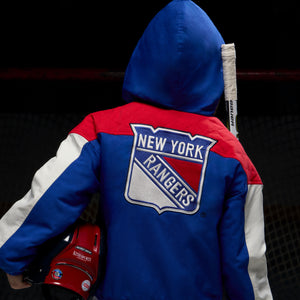 Kith Kids for the New York Rangers Quarter Zip Anorak - Cyclone